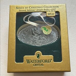 Waterford Crystal 1997 “Jingle Bells” Songs of Christmas 2nd Edition Ornament
